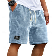 Relaxed Waffle Knit Shorts Style Casual Wear Comfortable Fit Breathable Summer