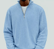 Ribbed Half-Zip Sweater