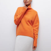 Ribbed Turtleneck Sweater for Women's Business Casual Comfort