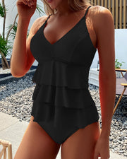 Ruffled Two-Piece Swimsuit Style Cute Bathing Suit Ruffle