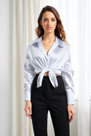 Satin Long Sleeve Blouse