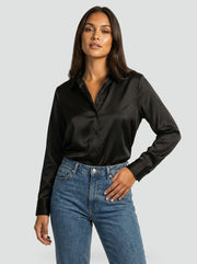 Satin Long Sleeve Blouse