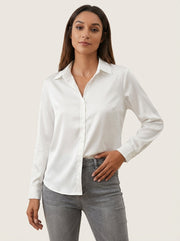Satin Long Sleeve Blouse