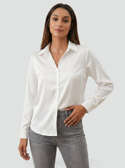 Satin Long Sleeve Blouse