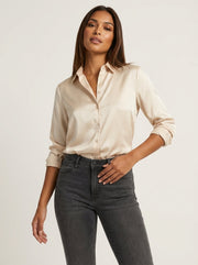Satin Long Sleeve Blouse