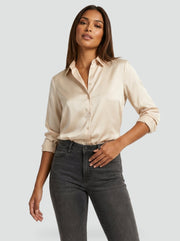 Satin Long Sleeve Blouse