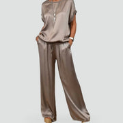 Satin Two-Piece Relaxed Set