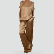Satin Two-Piece Relaxed Set