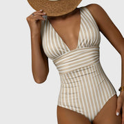 Sculpted Fit V-Neck Swimsuit Beachwear