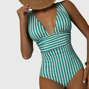 Sculpted Fit V-Neck Swimsuit