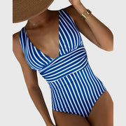 Sculpted Fit V-Neck Swimsuit Beachwear