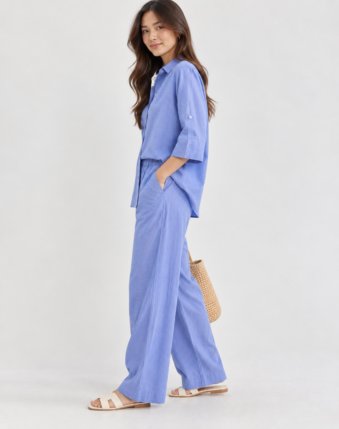 Relaxed Linen Shirt and Pants Set