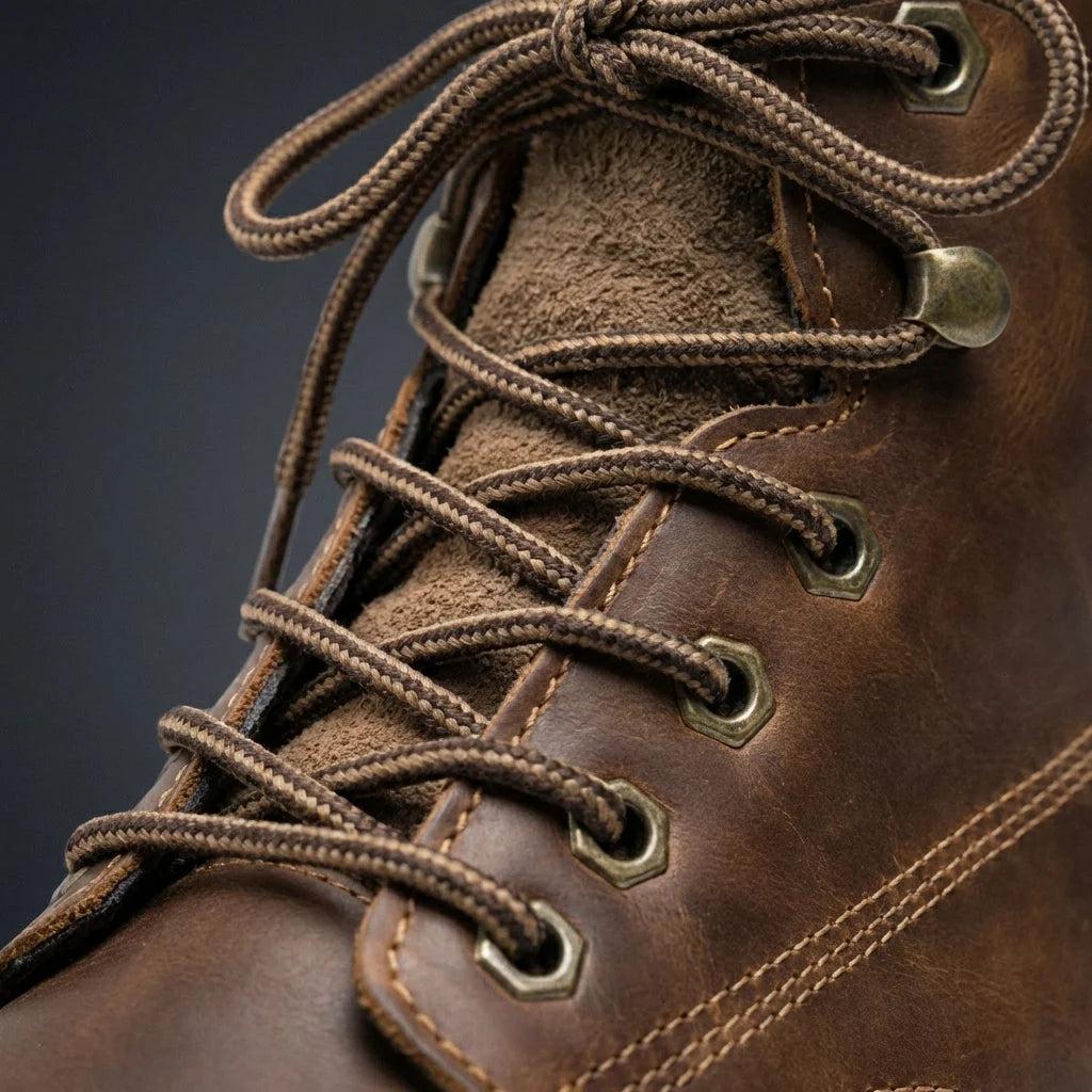 Men's Waterproof Leather Work Boots with Durable Grip Sole