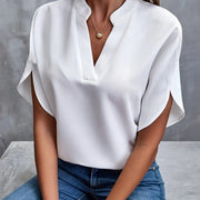 Short Sleeve V-Neck Blouse