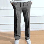 Sleek Stretchable Men's Pants with Elastic Waistband for Comfortable Fit