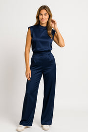 Sleeveless Wide-Leg Jumpsuit Casual Wear