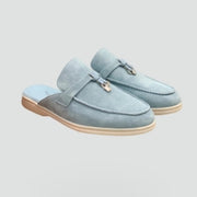 Slip-On Suede Women's Mules with Flat Sole