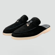 Slip-On Suede Women's Mules with Flat Sole