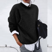 Soft Cashmere Sweater with Crew Neck and Long Sleeves for Women