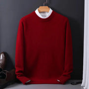 Soft Crew Neck Men's Sweater for Comfort and Elegant Outfits