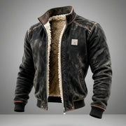 Soft Men's Vintage Leather Jacket for Smart Casual Coat Style