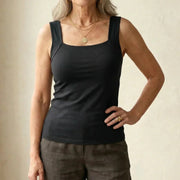 Square Neck Tank Top Everyday Comfort Style Breathable