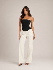 Strapless Corset Top Style Evening Wear Mesh
