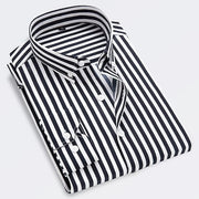Striped Cotton Button-Up Shirt Casual Wear