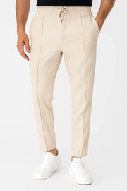 Structured Cotton-Blend Men's Pants