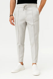 Structured Cotton-Blend Men's Pants