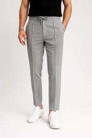 Structured Cotton-Blend Men's Pants