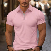 Structured Quarter Zip Collar Shirt Style All-Year Wear