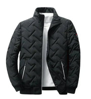 Structured Quilted Men's Bomber Jacket for Winter Coat Style
