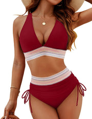 Supportive High-Waist Bikini Style Smart Casual Beachwear