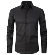 Men's Tailored Long Sleeve Polo with Structured Collar for Versatile Wear