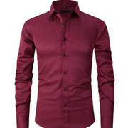 Men's Tailored Long Sleeve Polo with Structured Collar for Versatile Wear