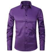 Men's Tailored Long Sleeve Polo with Structured Collar for Versatile Wear
