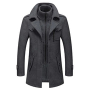 Men's Lined Two-Piece Winter Coat with Detachable Inner Vest