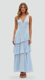 Wedding Guest Tiered Ruffle Maxi Dress