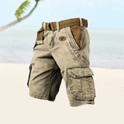 Utility Cargo Shorts with Multi-Pockets Design Outdoor Casual Wear Pockets Adjustable