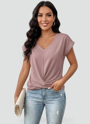 V-Neck Draped Top