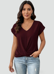 V-Neck Draped Top