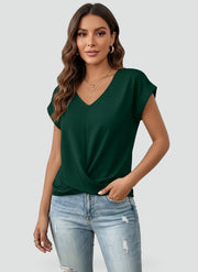 V-Neck Draped Top