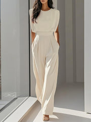 Wide-Leg Sleeveless Jumpsuit