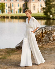 Wide Leg V-Neck Jumpsuit