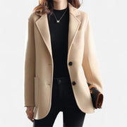 Women's Classic Tailored Blazer with Button Closure for Work and Casual Wear