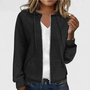 Lightweight Knit Cardigan with Full Zip and Front Pockets for Women