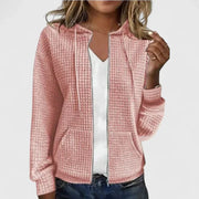 Lightweight Knit Cardigan with Full Zip and Front Pockets for Women