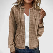Lightweight Knit Cardigan with Full Zip and Front Pockets for Women