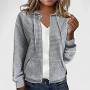 Lightweight Knit Cardigan with Full Zip and Front Pockets for Women